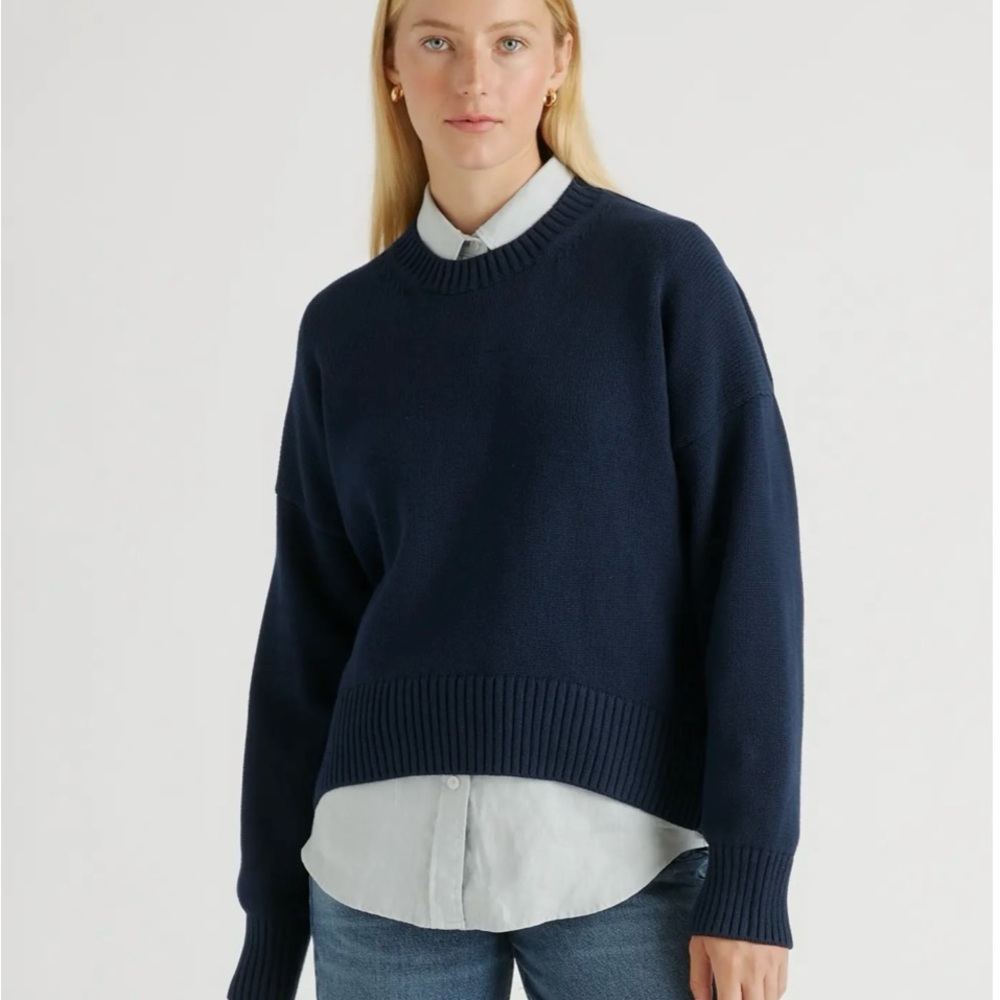 100% Organic Cotton Boyfriend Crew Sweater